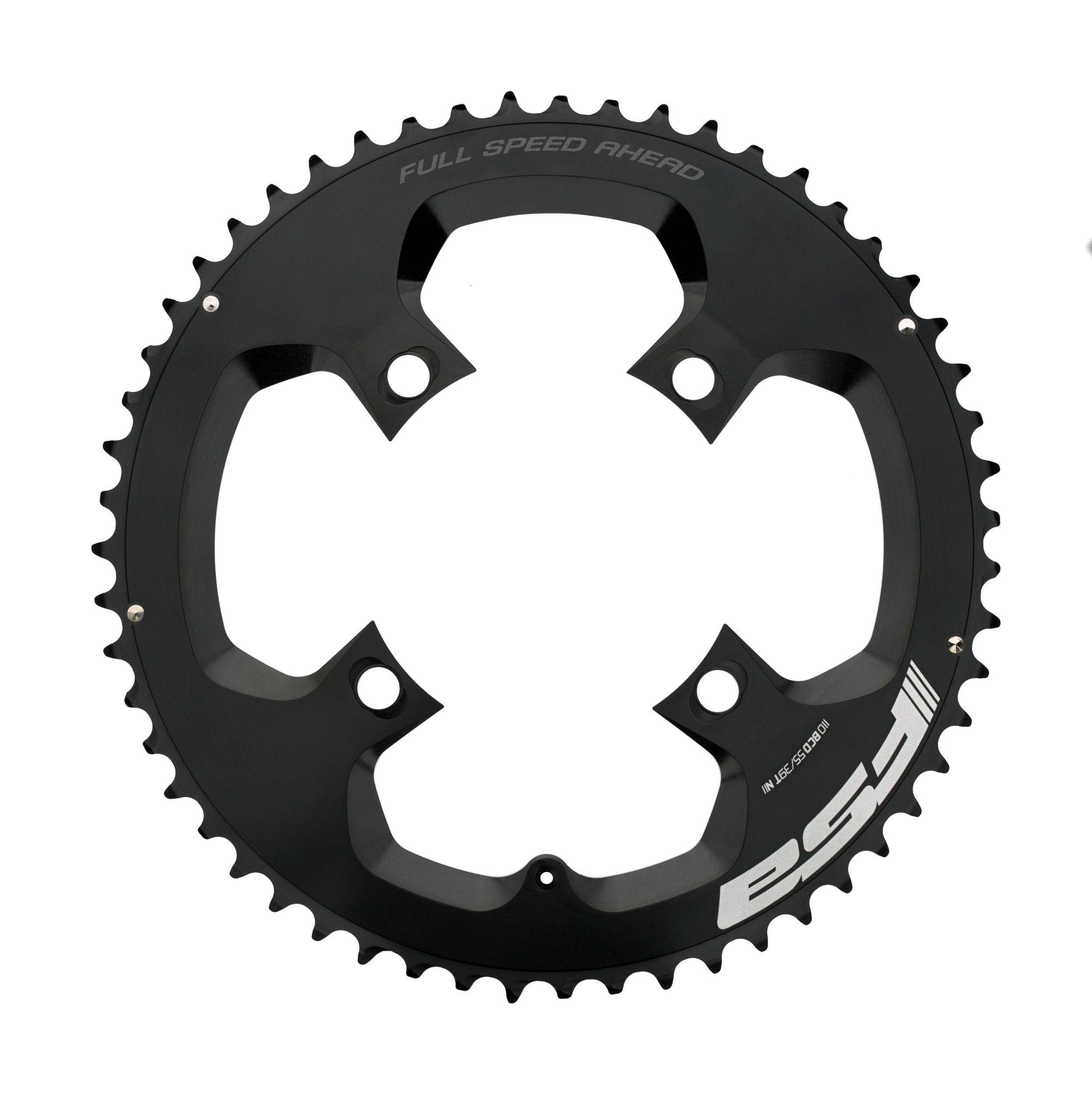 FSA Powerbox Carbon SLK ABS Chainring (2x11, 110x52T, Black, 4h) | Swinnerton Cycles