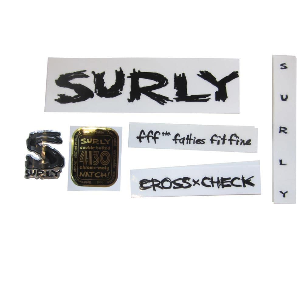 Surly MDS Dropouts spares and accessories for bike frames, featuring a headbadge, in a close-up view of the bike component.