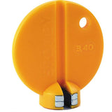 M Part Spokey yellow spoke wrench for Japanese size nipples, 3.4mm, workshop tool for bicycle maintenance.