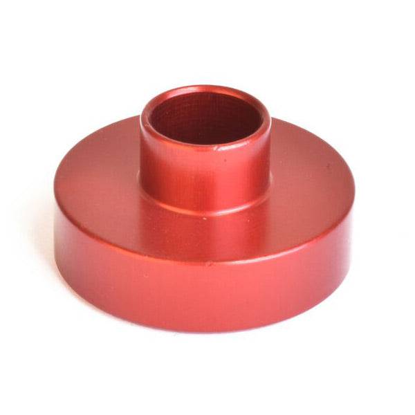 Wheels Manufacturing open bore adapter replacement for WMFG large bearing press, workshop tool used in bike maintenance.