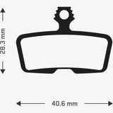 Aztec e-bike disc brake pads for Avid Code 2011+ and Code R/RSC models, showing metal and friction material for effective braking.