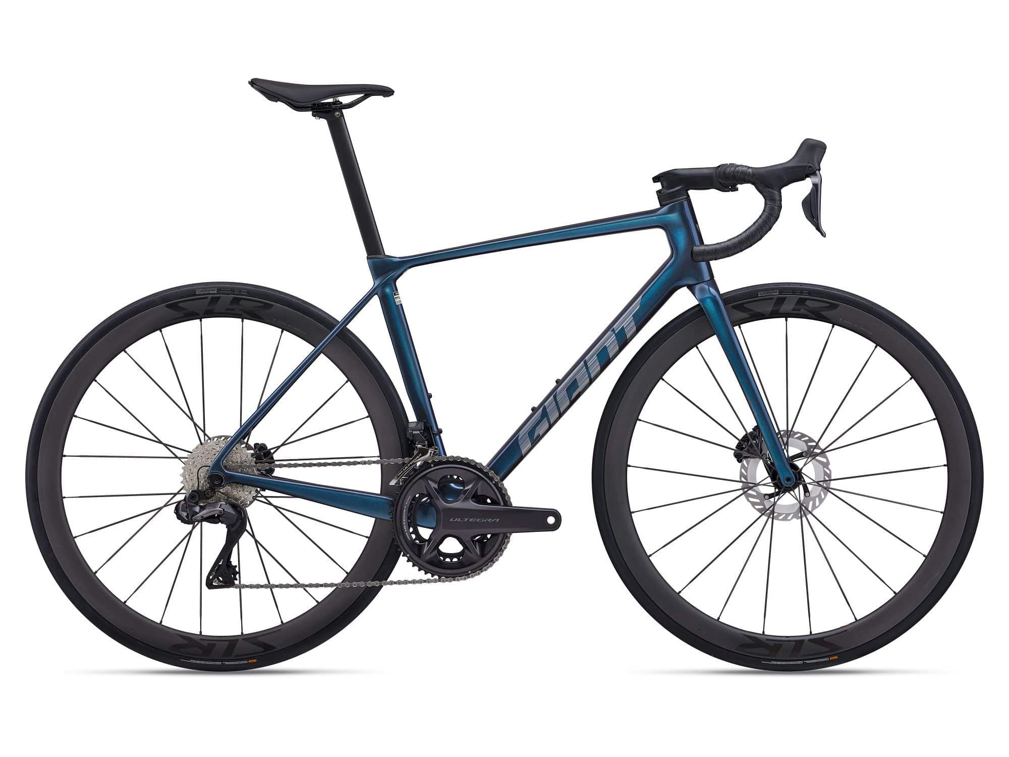 Giant TCR Advanced Pro 0 Di2 road bike with Shimano Ultegra Di2 electronic groupset, sleek frame and aerodynamic design.