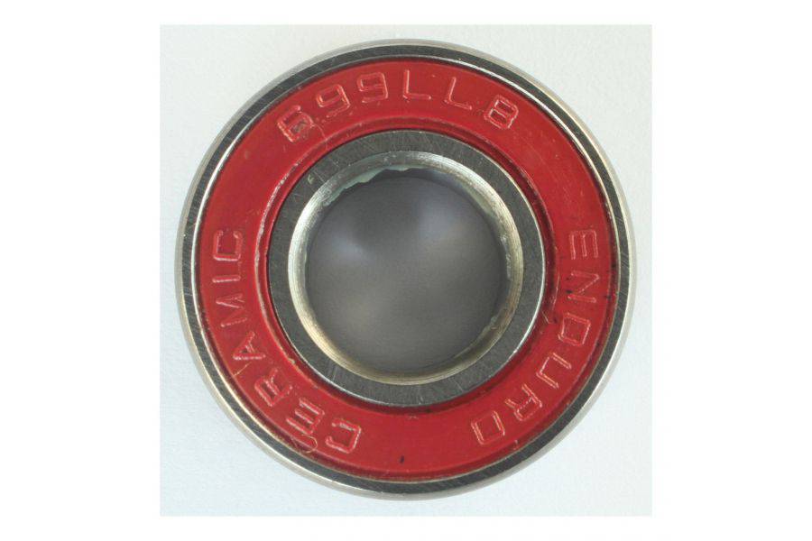 Enduro Bearings 699 LLB ceramic hybrid bearing for cycling hubs, 6mm x 20mm x 9mm, shown in the image.