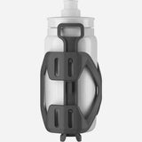 Black Elite Ambo multi-entry bike bottle cage with adjustable side-entry design, cycling accessory for secure hydration.