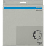 Shimano CUES FC-U6000-1 42T single chainring for 11, 10, 9-speed bike drivetrains, close-up of black component with teeth.