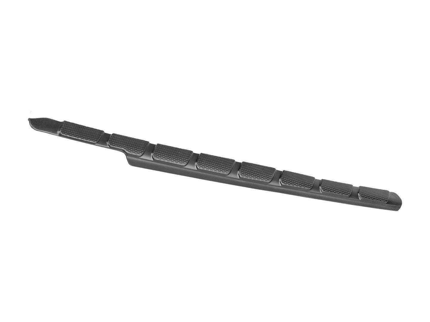 Black Trek Supercaliber 29 chainstay armor protective cover, durable component for bike frame protection.