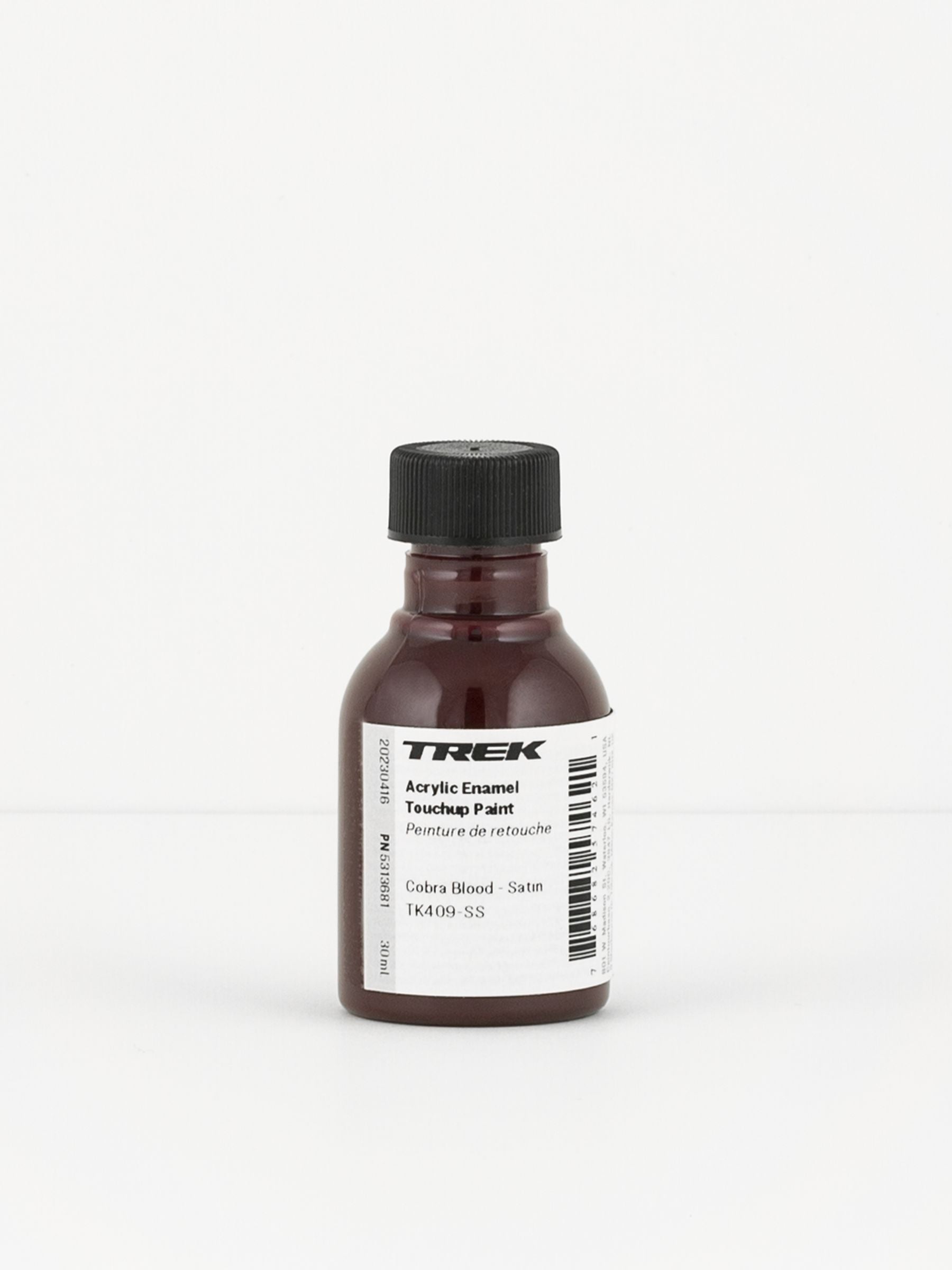 Trek Satin Cobra Blood red touch-up paint for bike frames, showcasing the satin finish and vibrant color.