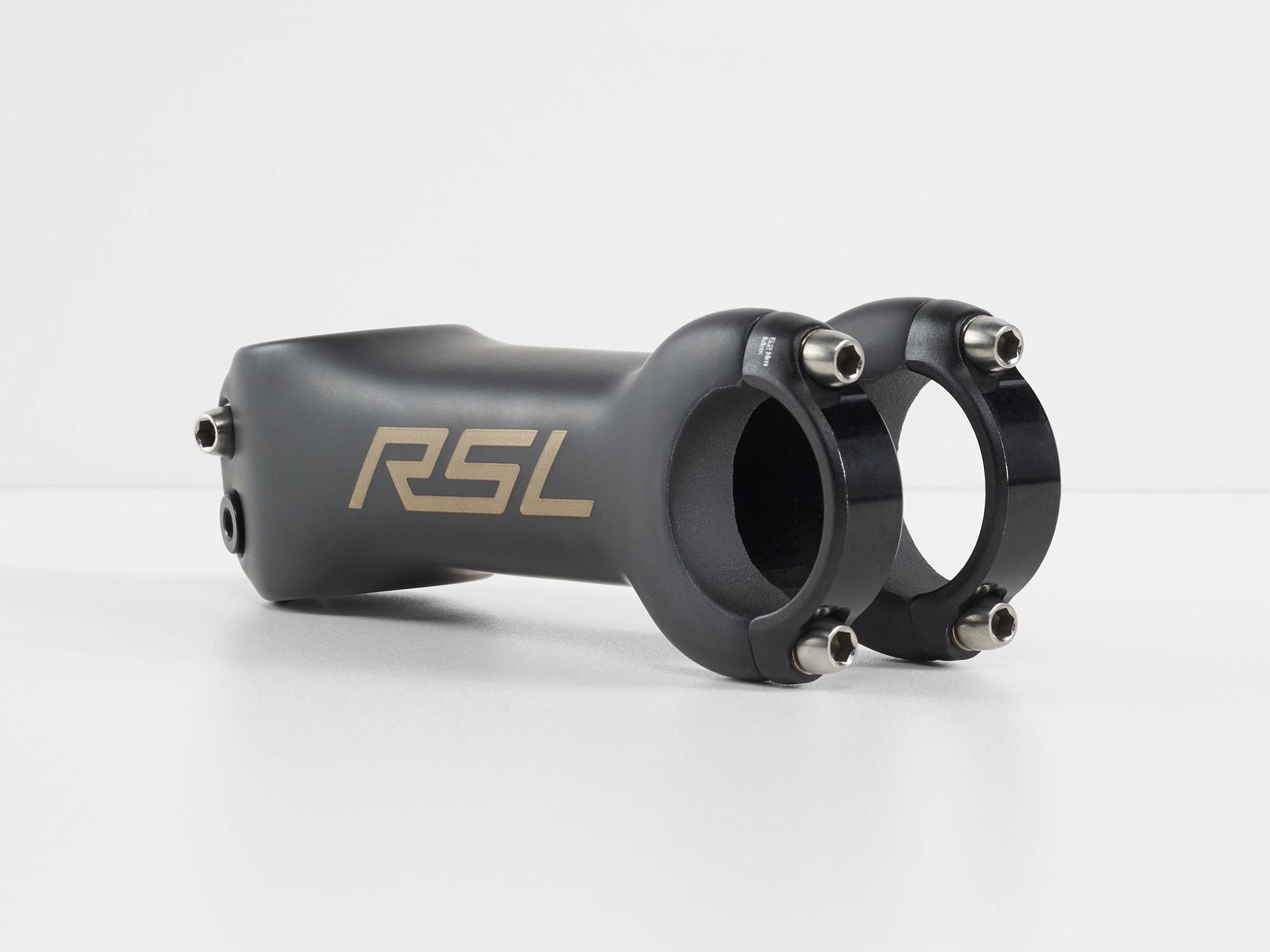 Bontrager RSL stem with Blendr mounts for Garmin, GoPro, and accessories, showing sleek black bicycle component with mounting options.