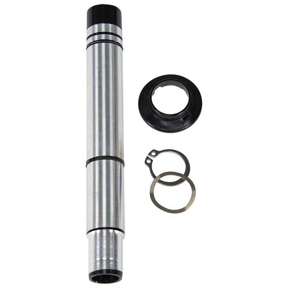 Mavic Id360 135/142 D6T Axle Kit with Clip for wheelset replacement, showing the axle and clip components on a white background.