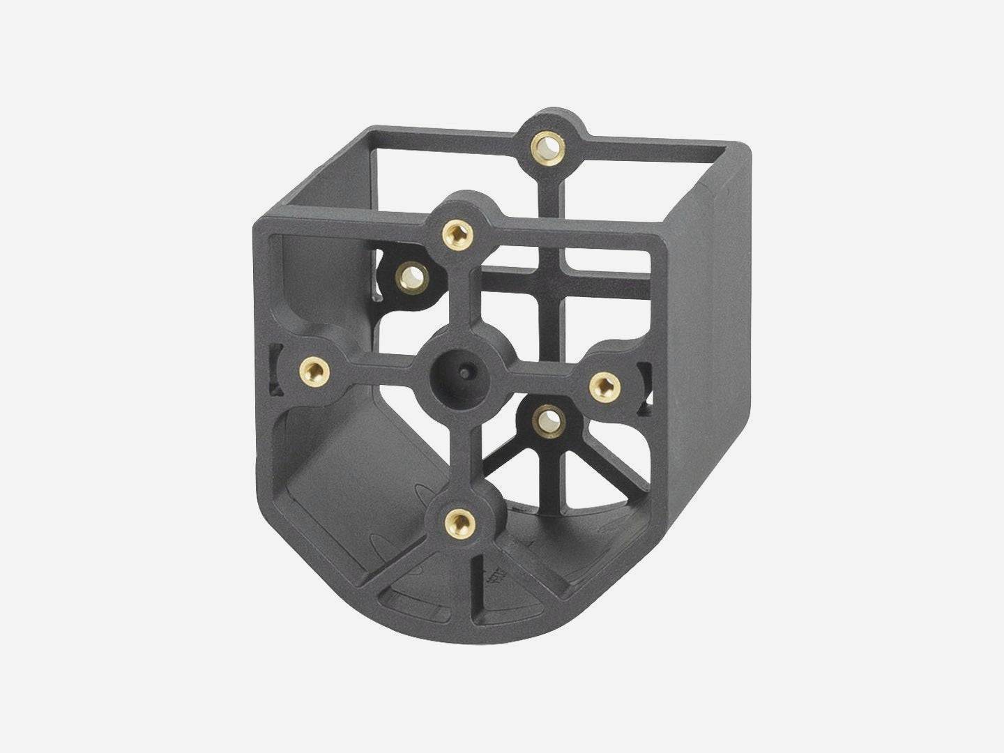Black Trek Diamant 2023 Bosch Smart System battery spacer for e-bike frame, component designed for secure battery fit.
