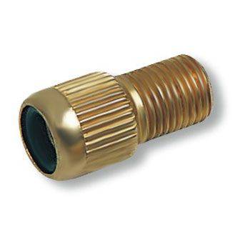 Zefal Schrader to Presta valve pump adapter showing compact, durable metal construction for bicycle inflation accessories