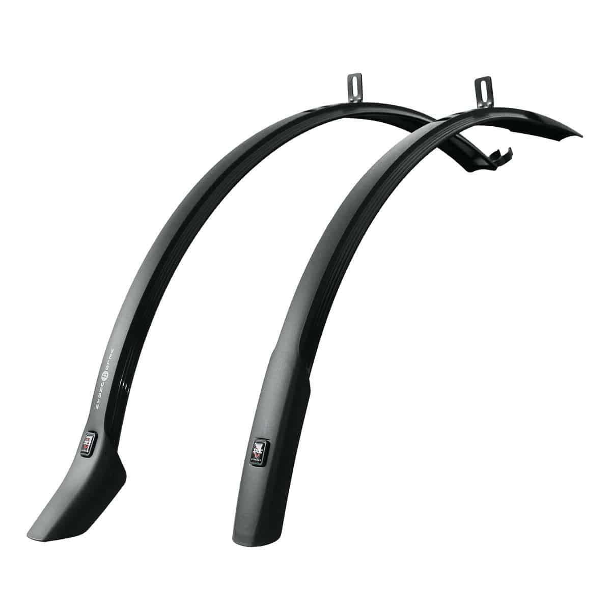 SKS Velo 700c mudguard set with 42mm width for 28-inch wheels, black, universal fit bike accessories.