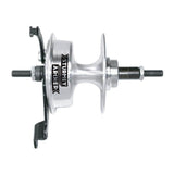 Sturmey Archer X-Rd drum brake freewheel hub for single and 7-speed bikes, showcasing the component's detailed metal construction.