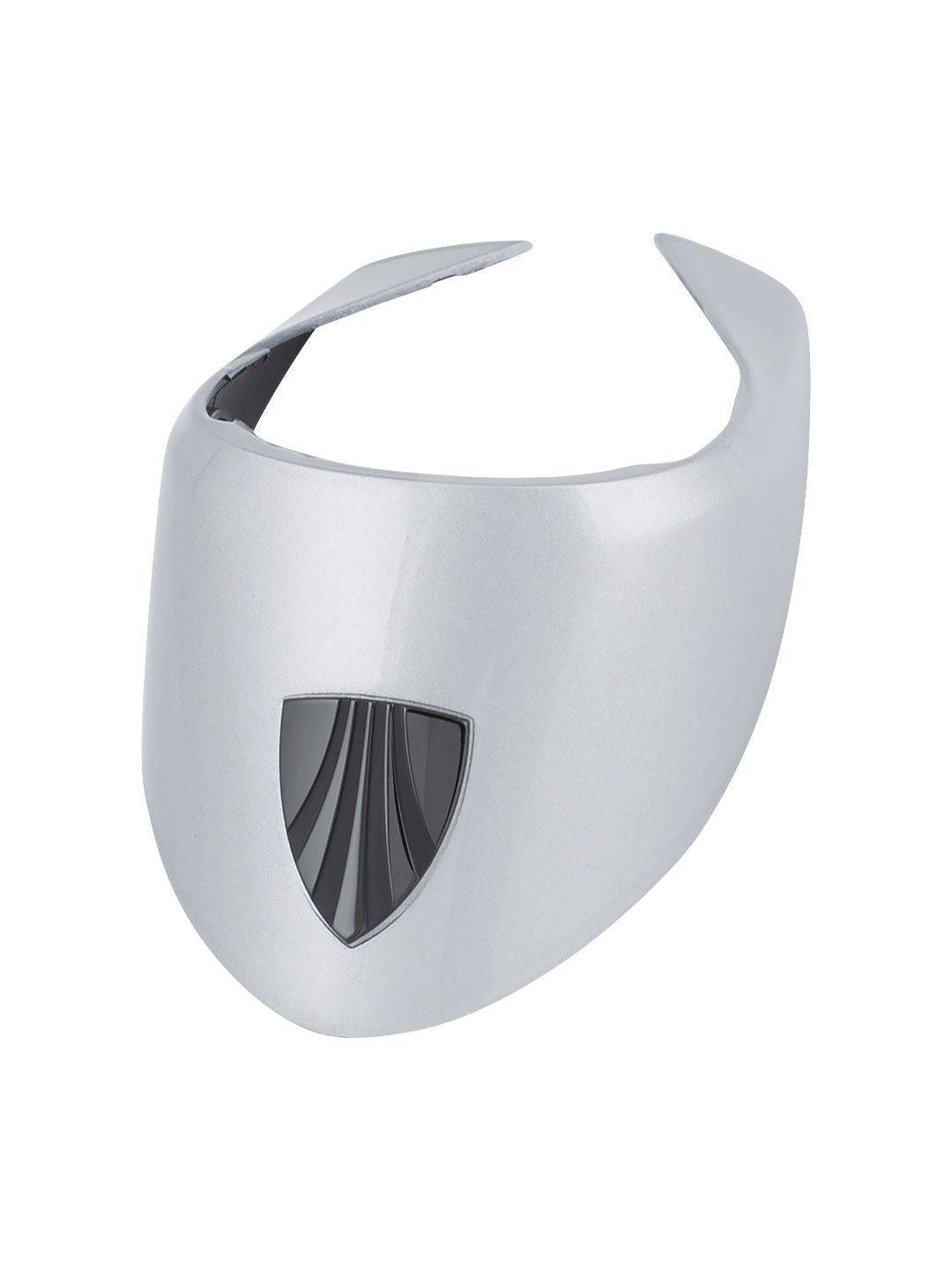 Trek Domane SL Quicksilver headtube brow cover, a frame protection accessory for Trek road bikes, with a sleek Quicksilver finish.