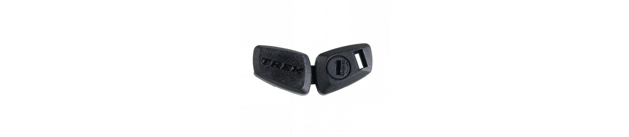 Black Bontrager Aero Wheel Magnet for speed sensors, universal fit, accessory for bike wheels, lightweight and durable.