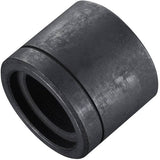 Shimano Workshop TL-AF30 left hand inner dust cap installation tool for wheel maintenance, shown in use on a wheel.