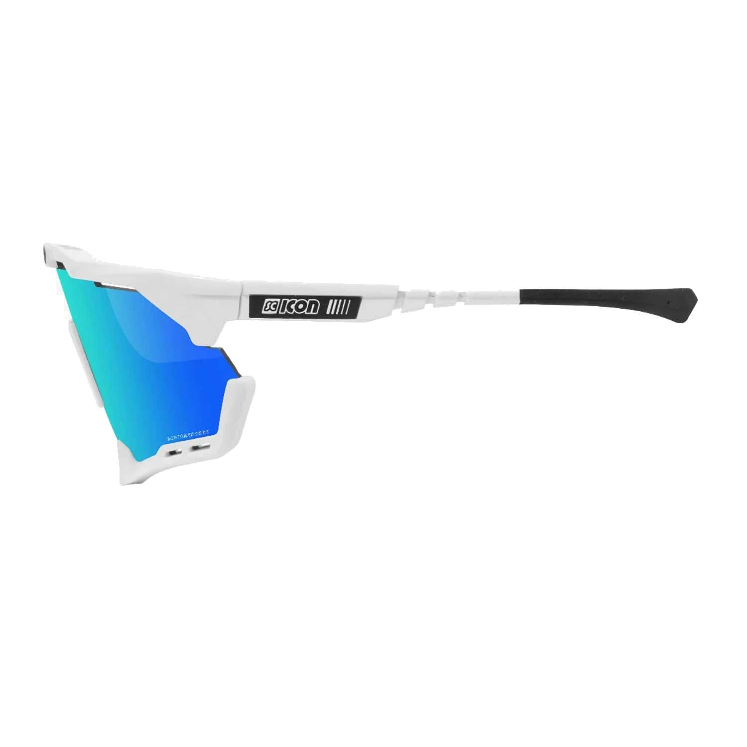 Scicon Sports Aeroshade XL SCNPP MultiMirror Blu/Wht Gloss Wht Eyewear | Swinnerton Cycles