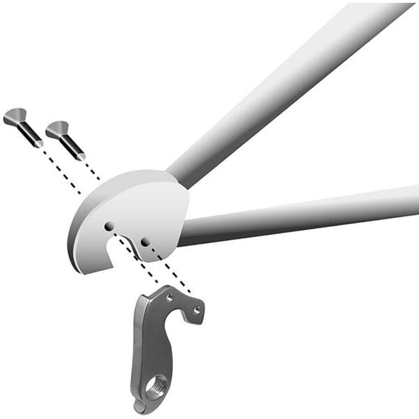 Durable M Part gear hanger for Specialized bikes, replacement bike component shown on a clean white background.