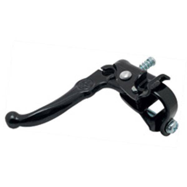 Dia-Compe Tech 3 MX121 BMX brake lever with split bar clamp, designed for right or left hand, shown on a bike handlebar.