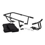 Surly Kid Corral safety rail system for Big Easy, Big Dummy, and Big Fat Dummy bikes, shown on a bicycle for added kid safety.
