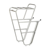 Surly Front Rack 2.0 for bikes, adjustable lowrider and highrider cargo rack, mounted on bicycle with straps and mounting points.