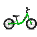 Green Ridgeback Scoot 2027 kids balance bike for toddlers age 2+ with a sleek frame and easy-to-handle design.