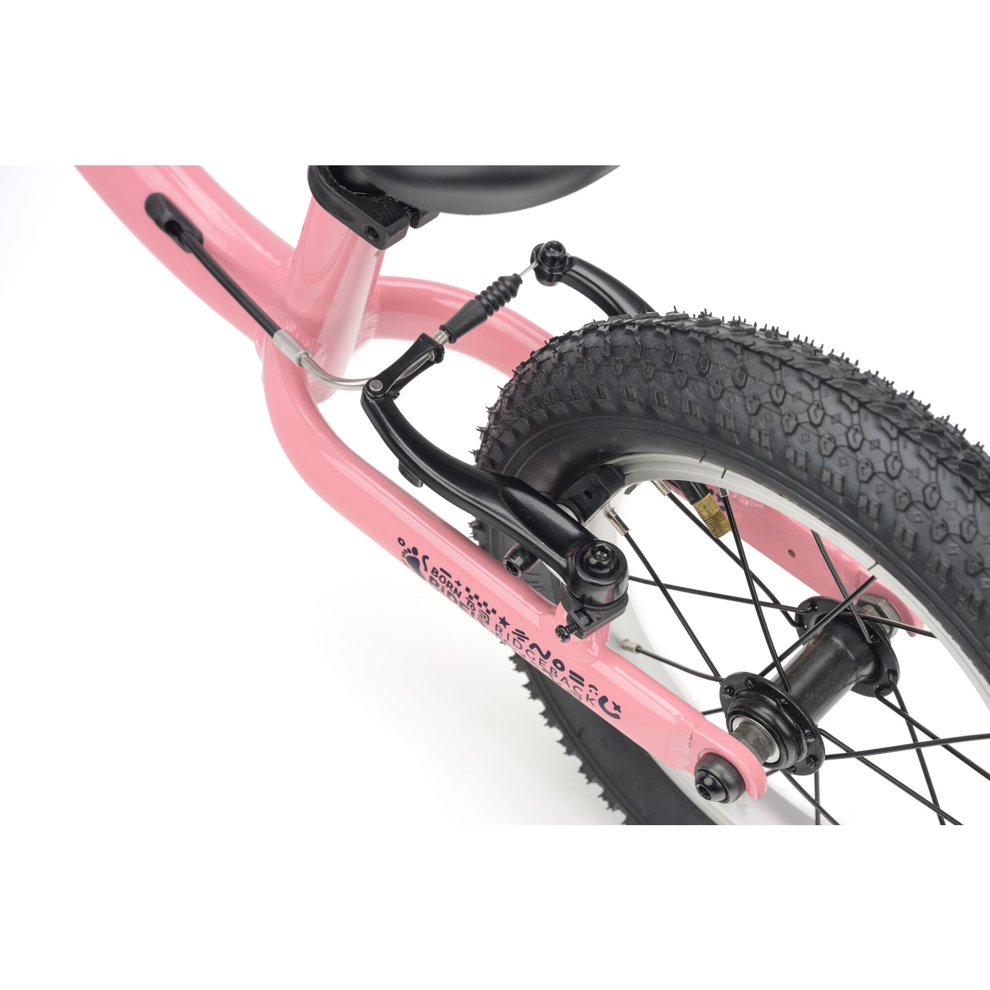 Pink Ridgeback Scoot 2027 kids balance bike for toddlers age 2+ with a sleek frame and ergonomic handlebars.
