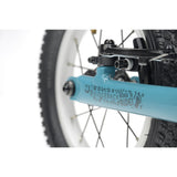 Ridgeback Scoot 2027 kids balance bike in teal for toddlers aged 2+, featuring a lightweight frame and smooth design.