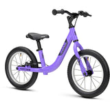 Ridgeback Scoot XL kids balance bike 14-inch lilac color, designed for beginner riders aged 3 and up.