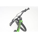 Green Ridgeback MX16 kids bike with 16-inch wheels, adjustable frame, suitable for ages 3½ to 6 years, detailed close-up.