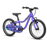 Ridgeback MX16 kids bike with lilac frame, 16-inch wheels, suitable for ages 3.5 to 6, featuring adjustable components and durable design.