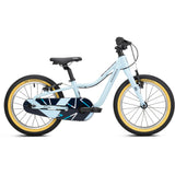 Blue Ridgeback Dimension 16 kids' bike with adjustable lightweight frame for children ages 3.5 to 6 years, detailed view of the bike.