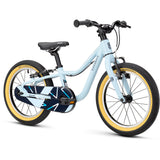 Blue Ridgeback Dimension 16 kids' bike with lightweight frame, adjustable seat, suitable for ages 3½ to 6 years, detailed view.
