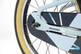 Blue Ridgeback Dimension 16 kids bike with adjustable lightweight frame and training wheels, suitable for children aged 3½ to 6 years.