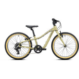 Ridgeback Dimension 20 kids bike with 7-speed Shimano gears, sand-colored frame, suitable for children 5+