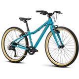 Ridgeback Dimension 24 kids bike with teal frame, 8-speed Shimano gears, puncture-resistant tires, adjustable fit for ages 8+