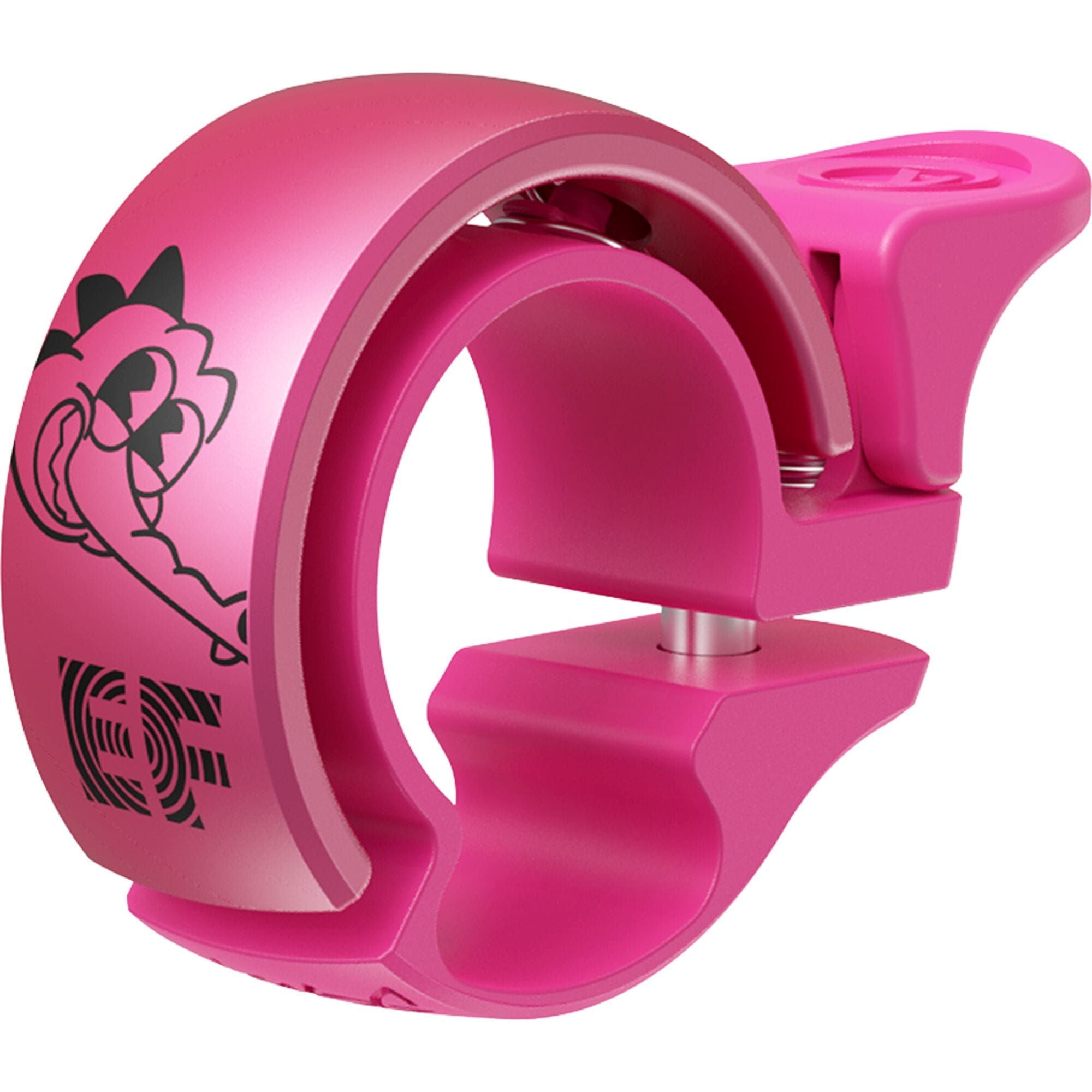 Knog Oi Classic bike bell with sleek handlebar design, clear sound, and cable management for stylish cycling accessories.