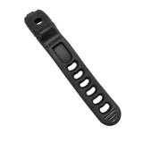 Lezyne mounting strap and handlebar mount for Deca, Super, Mega Y9-Y14 bike computers, shown attached to a handlebar.
