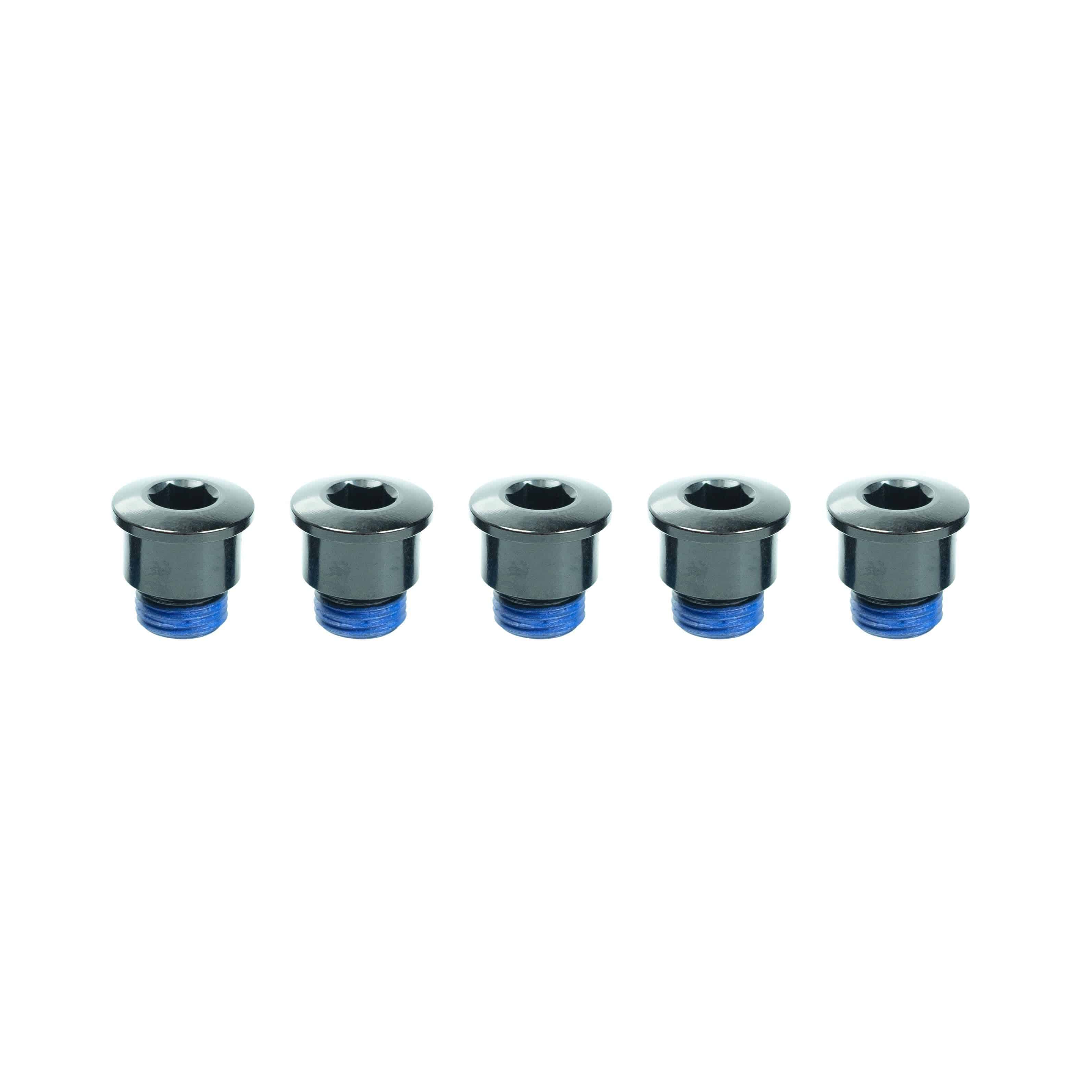 Praxis Works 48/32 chain ring bolts spare set with five bolts for 110BCD cranksets, suitable for bike components.