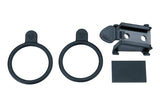 Topeak Redlite Mega bike light mount in black, durable accessory for secure attachment to bike handlebars or seat posts.