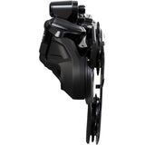 Shimano Deore XT RD-M8250 Di2 wireless 12-speed MTB rear derailleur GS HYPERGLIDE mounted on bike, showing sleek component design