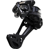 Shimano Deore XT RD-M8250 Di2 wireless 12-speed rear derailleur with long cage and Hyperglide SGS design for mountain bikes.