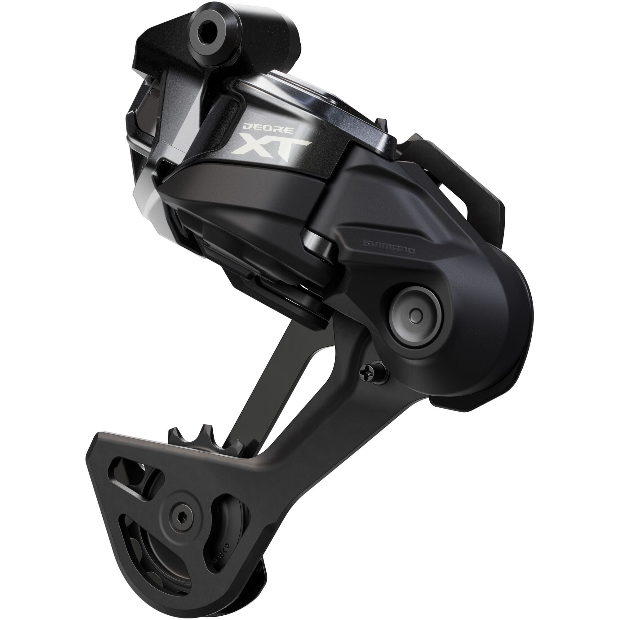Shimano Deore XT RD-M8250 Di2 wireless 12-speed rear derailleur with Hyperglide SGS long cage, component for mountain bikes.