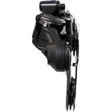 Shimano Deore XT RD-M8250 Di2 wireless 12-speed rear derailleur with HYPERGLIDE SGS long cage, mounted on a bicycle.