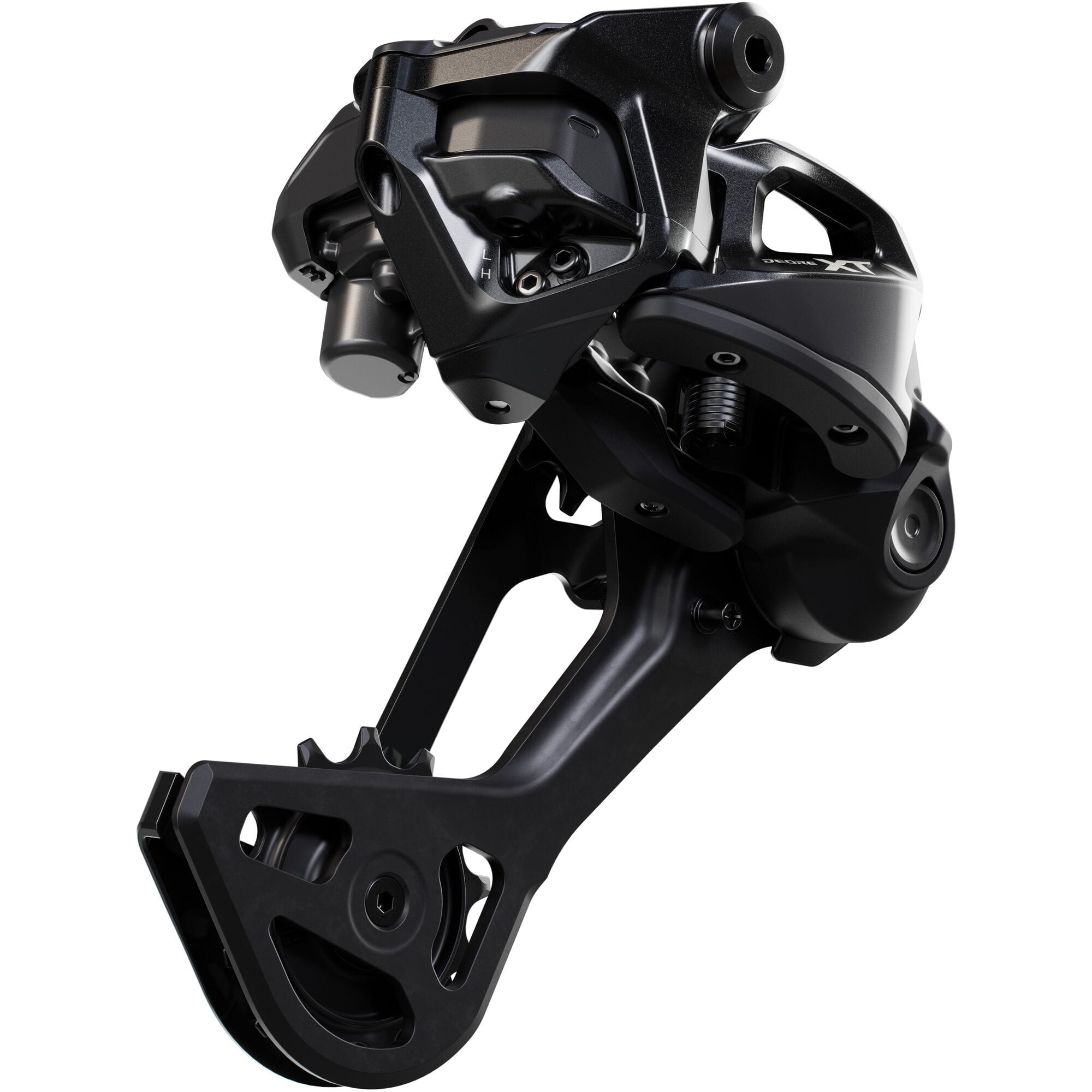 Shimano Deore XT RD-M8260 Di2 STEPS 12-speed rear derailleur with long cage and Hyperglide for mountain bike components.