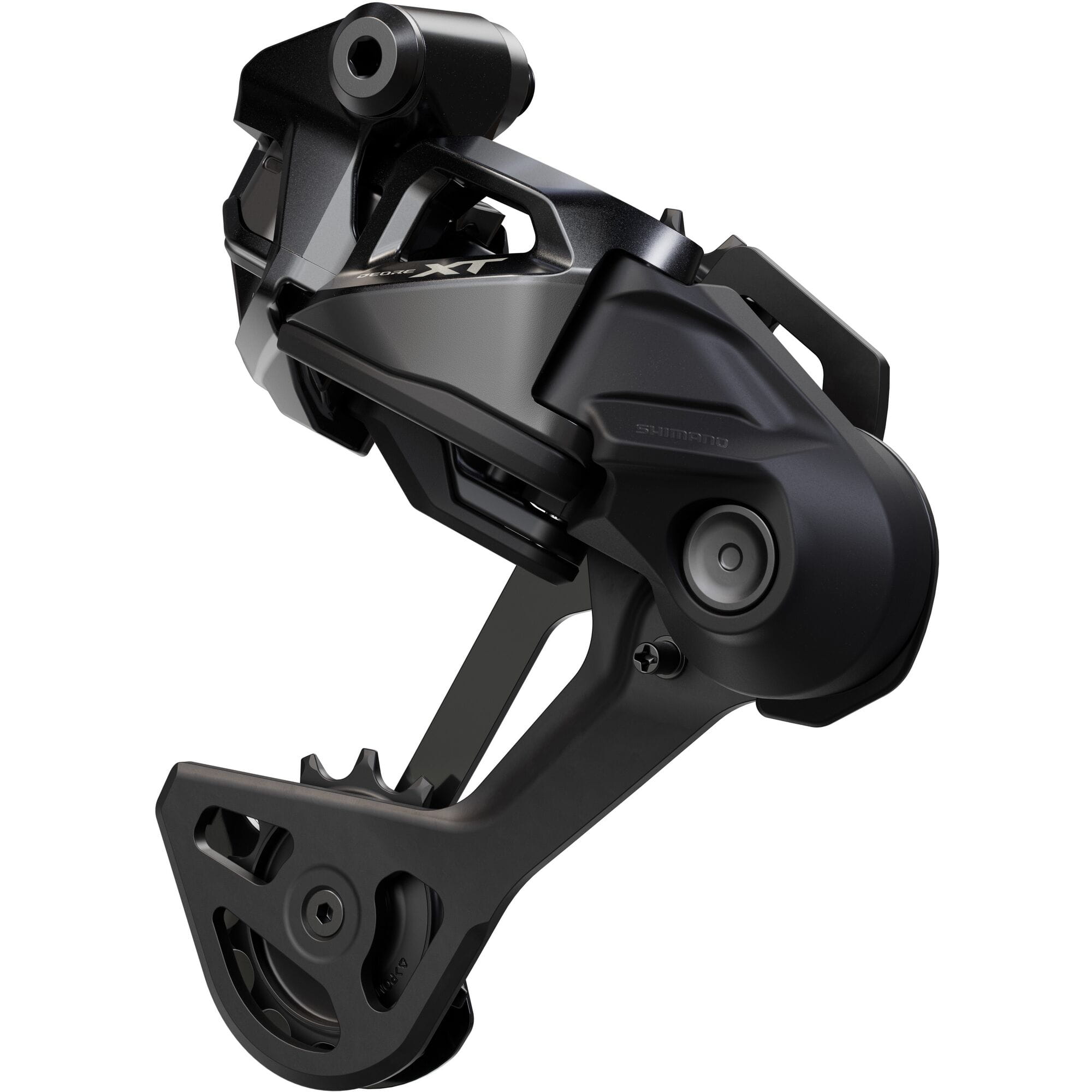 Shimano Deore XT RD-M8260 Di2 STEPS 12-speed rear derailleur with long cage and Hyperglide for mountain bike components.