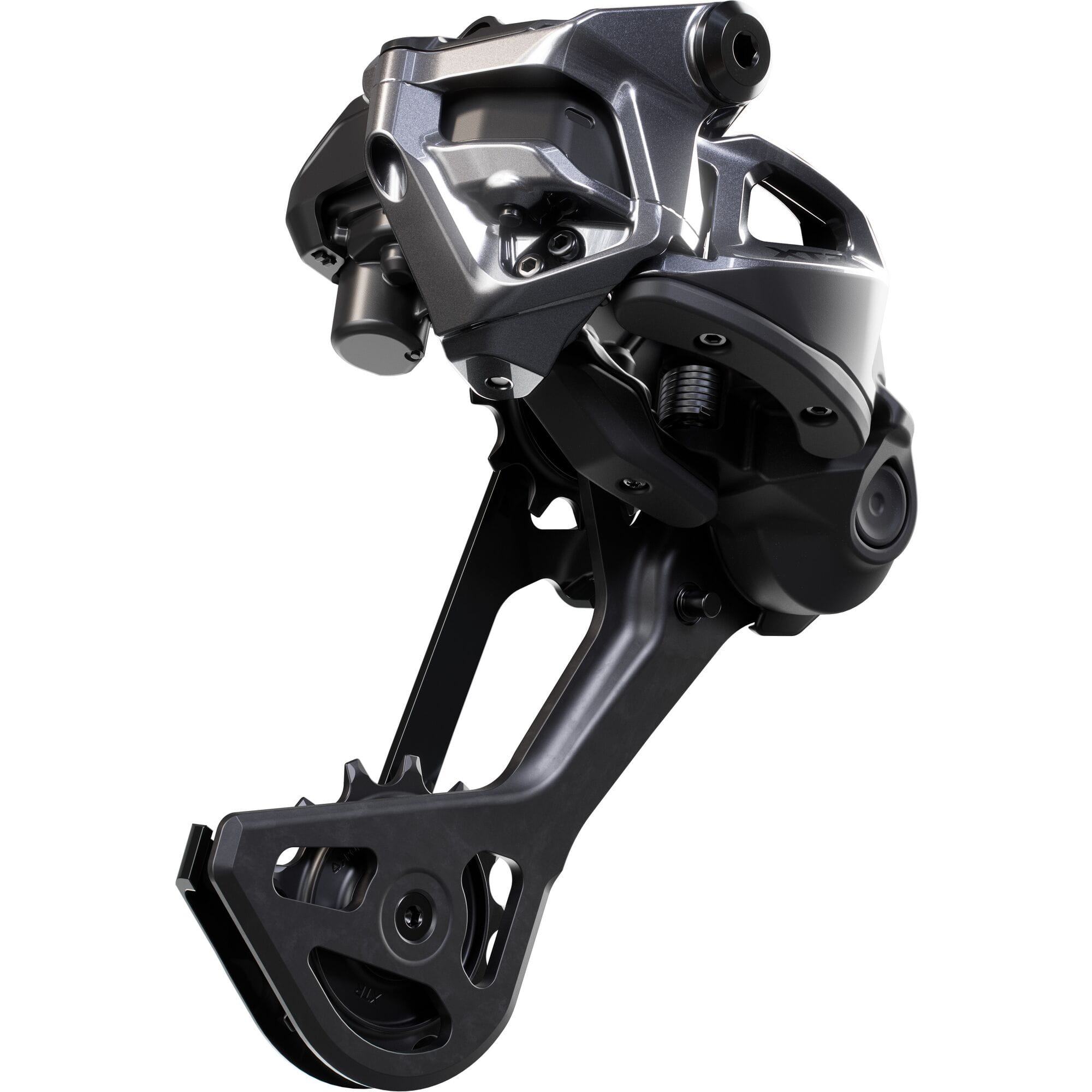 Shimano XTR RD-M9260 Di2 STEPS wired 11-speed LINKGLIDE SGS long cage rear derailleur on a bike component.