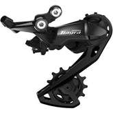 Shimano Tiagra RD-R4000 11-speed rear derailleur for road bikes, showing the black component with mounting and pulley wheels.