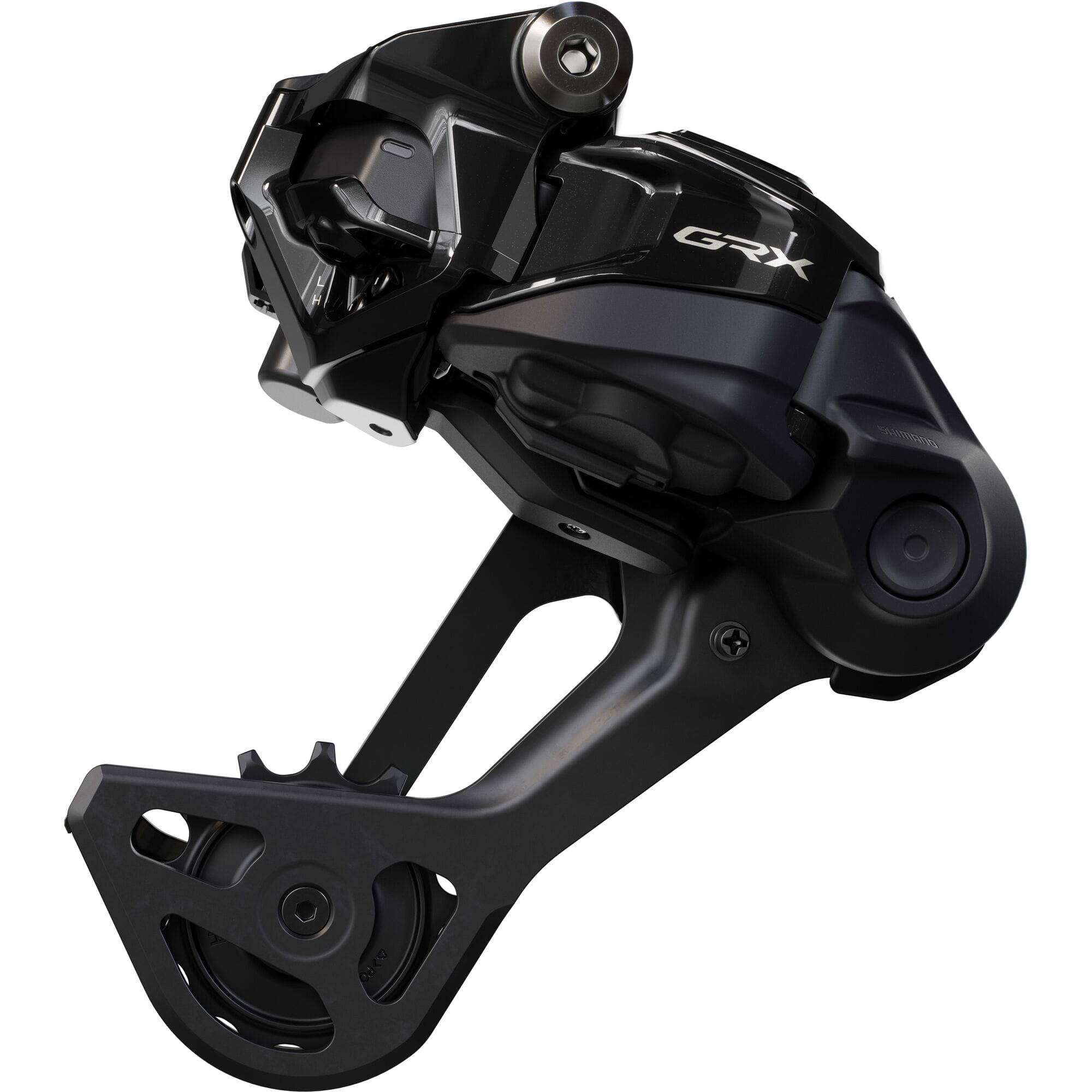 Shimano GRX RD-RX827 Di2 12-speed rear derailleur with Shadow ES design for 51T cassette, bike component for gravel riding.