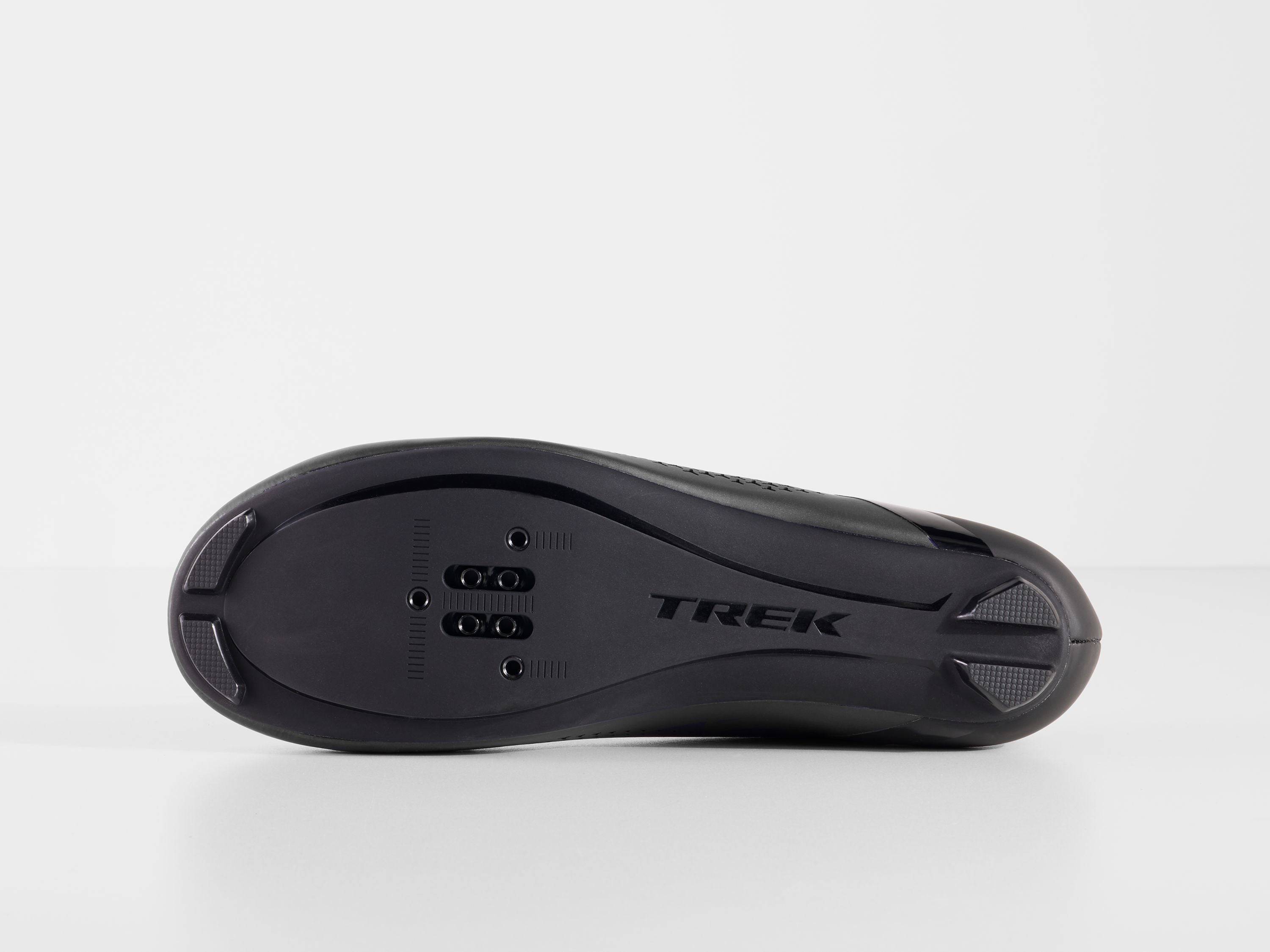 Trek Circuit unisex road cycling shoes with sleek black design, breathable upper, and secure closure for performance riding.